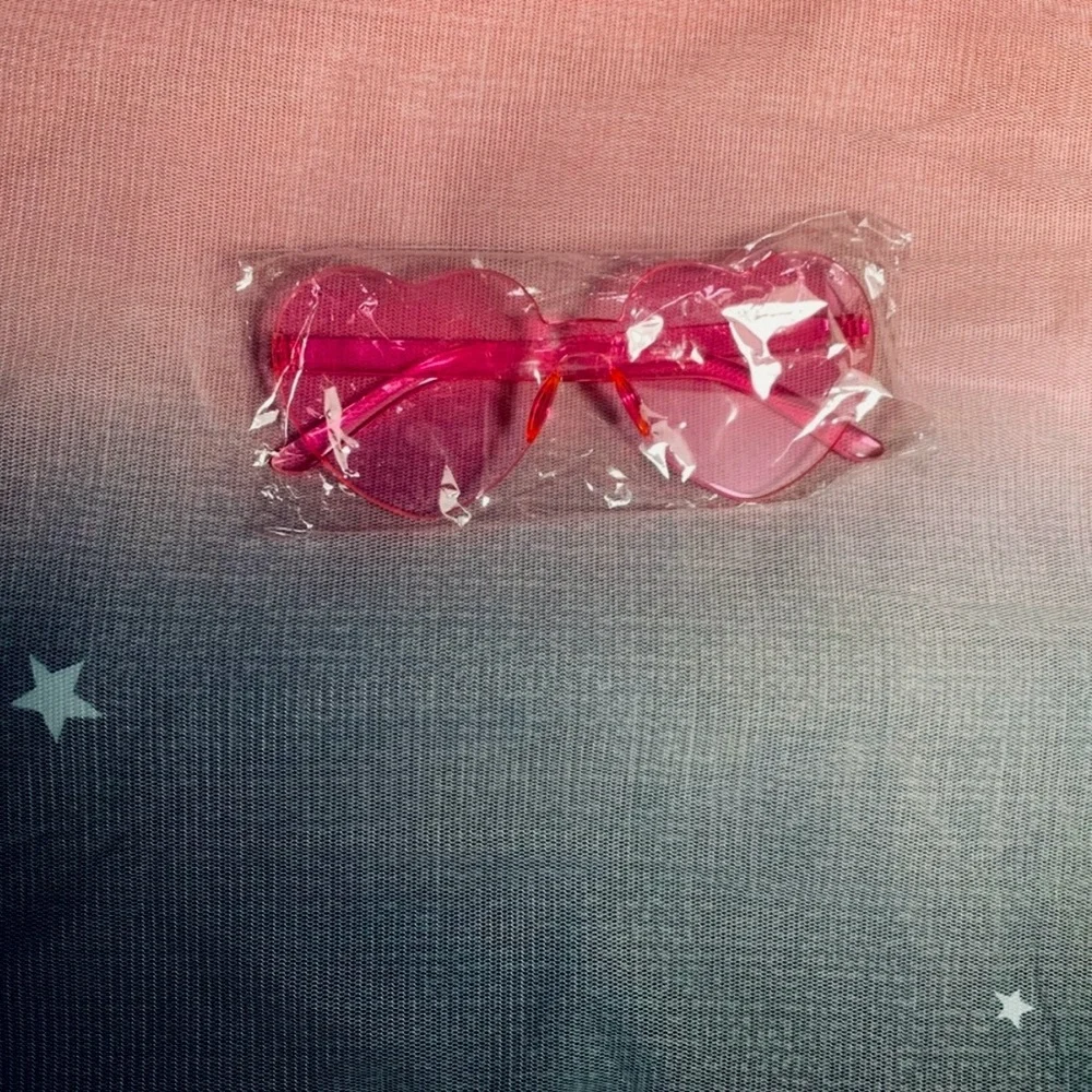 FAO SCHWARZ Pink bag with pompom keychain and sunglasses NWT
